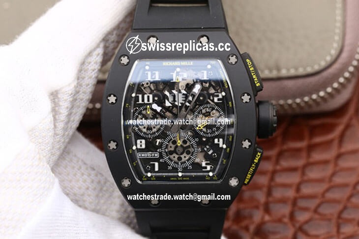 Richard Mille RM-011 KV Factory Carbon Fiber Black Strap