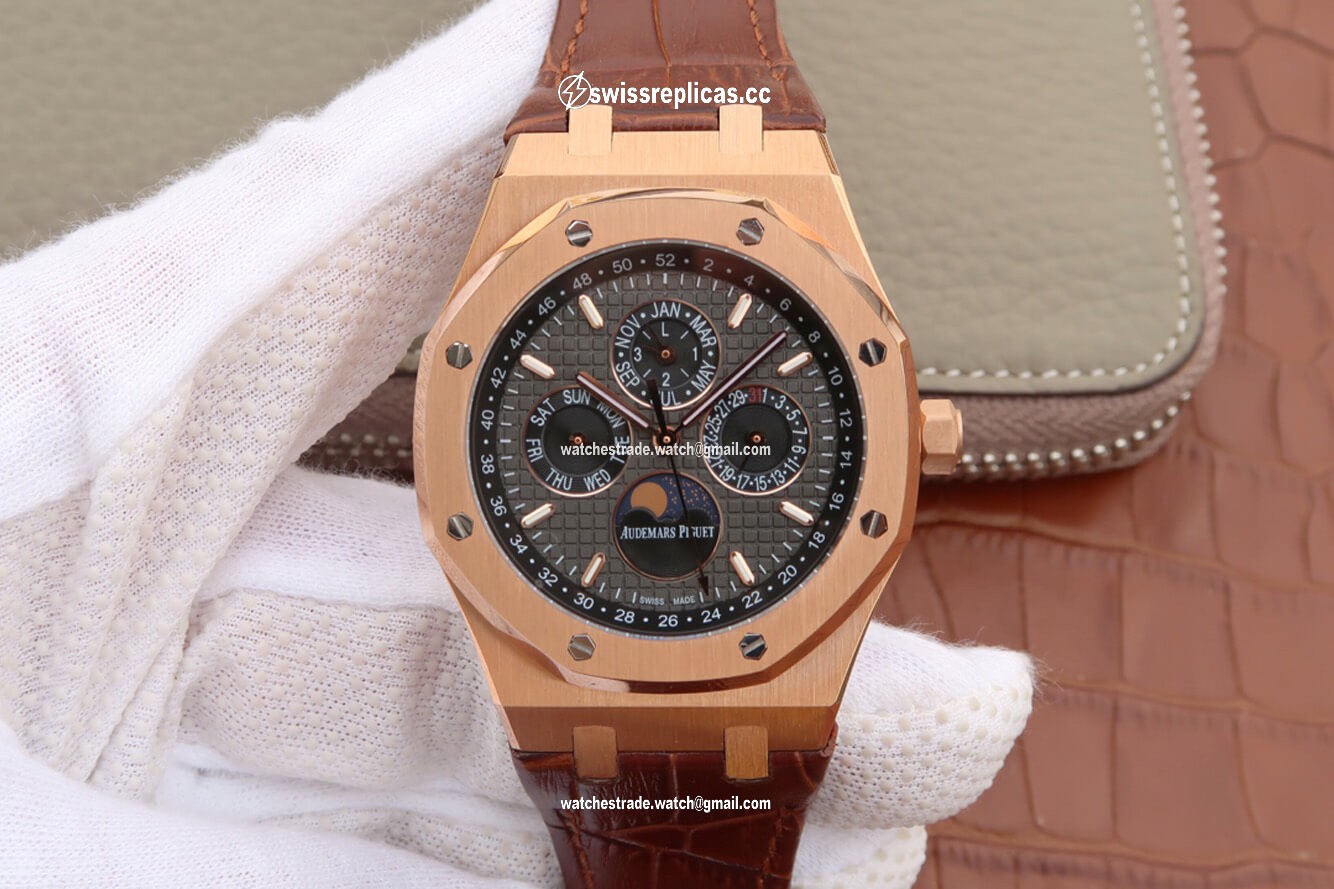 Audemars Piguet Royal Oak Perpetual Calendar 26574 JF Factory Rose Gold Grey Dial