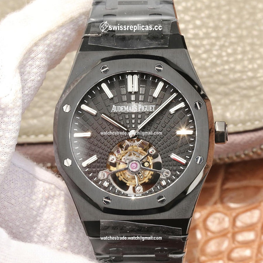 Audemars Piguet Royal Oak Tourbillon Extra Thin 26522CE.OO.1225CE.01 R8 Factory Black Dial
