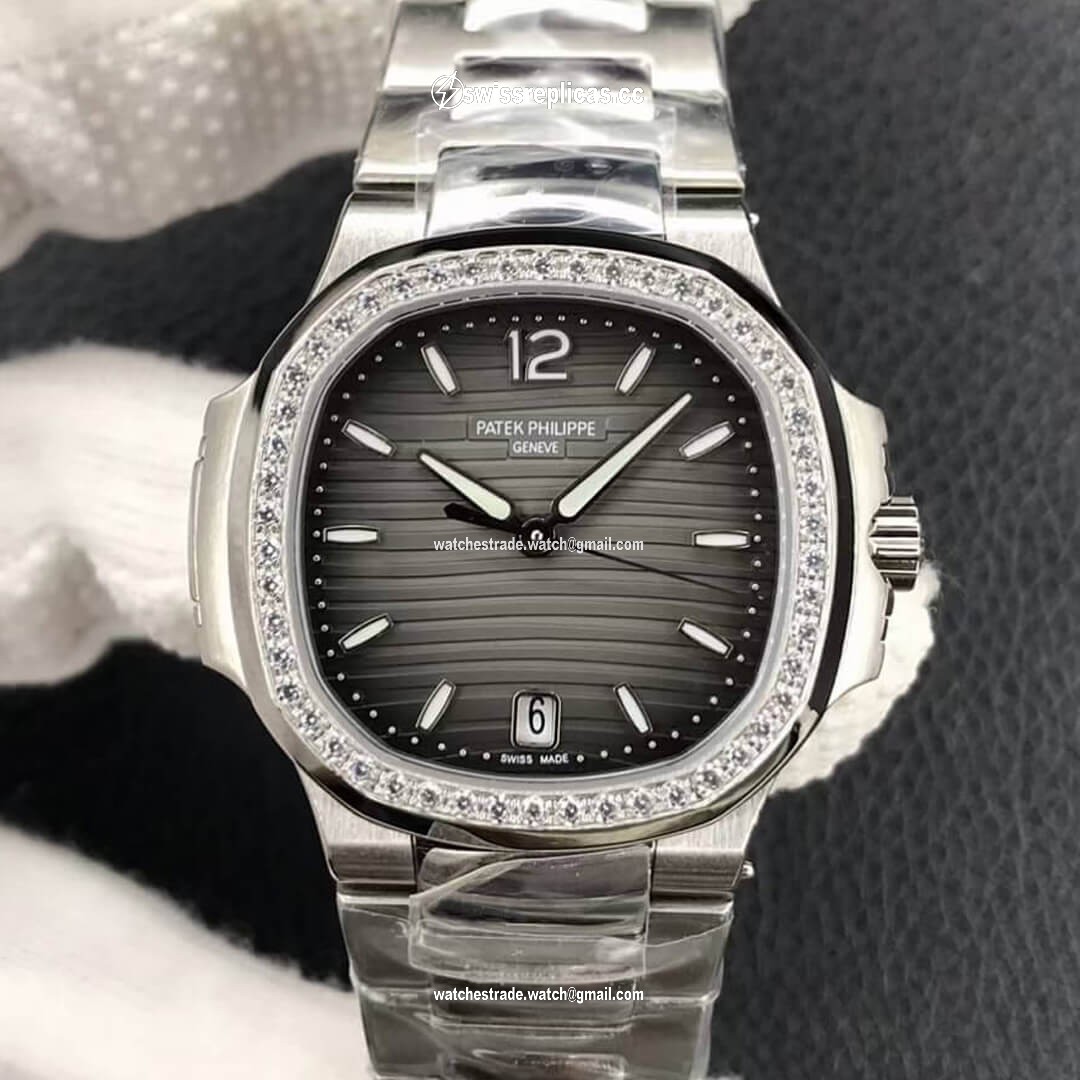 Patek Philippe Nautilus Ladies 7118-1200A-011 PF Factory Gray Black Gradient Dial