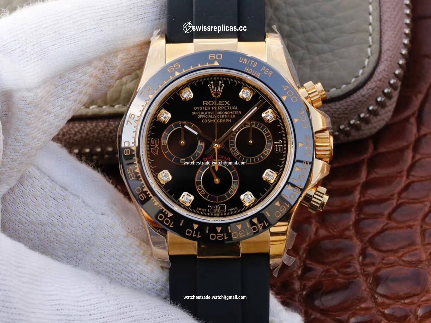 Rolex Daytona Cosmograph M116518ln-0046 JH Factory Diamond Black Dial