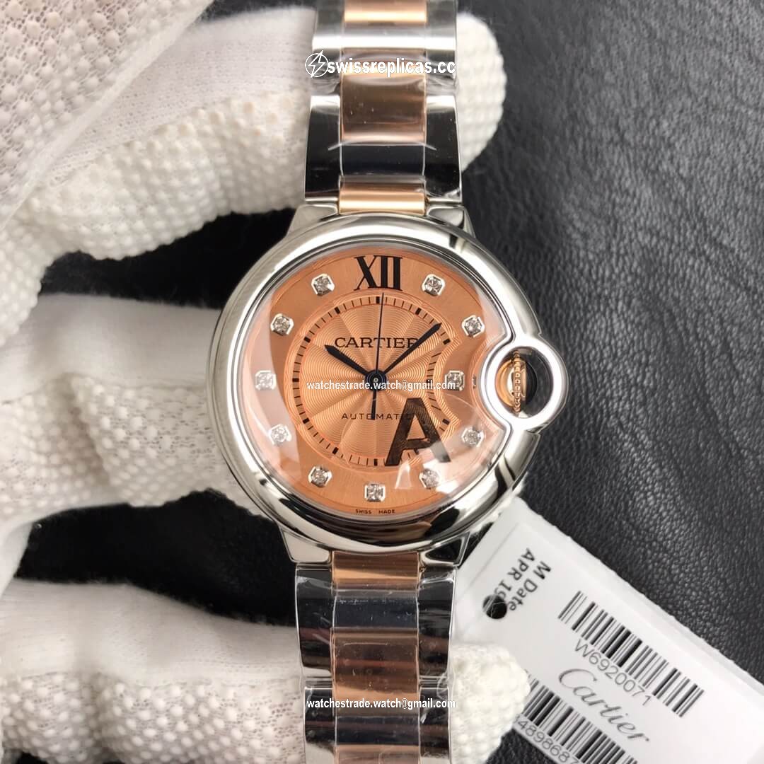 Ballon Bleu De Cartier Ladies 33MM V6 Factory Gold strap