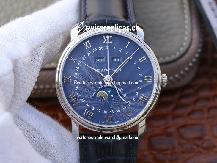 Blancpain Villeret 6654-1529-55B OM Factory V2 Blue Dial