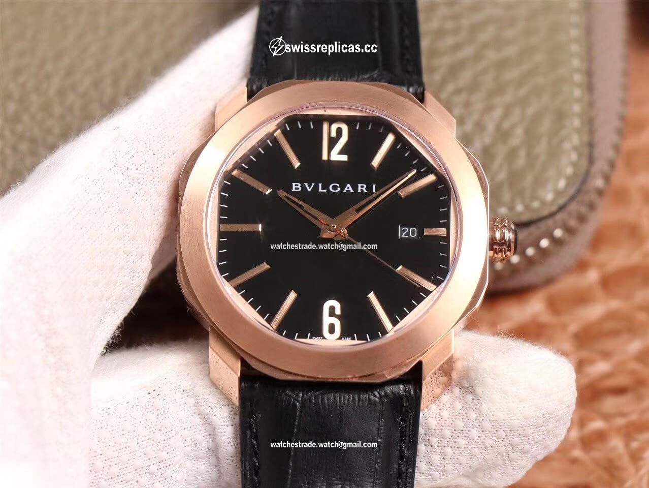 Bvlgari Octo 101963 BGOP41BGLD BV Factory Black Dial