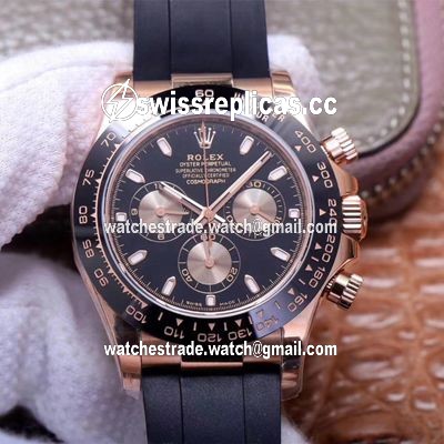 Rolex Daytona M116515LN-0017 Noob Factory Black Dial 4130 Movement