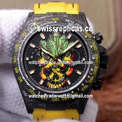 Rolex Daytona Cosmos Chronograph Carbon Fiber Edition Color Skull Dial