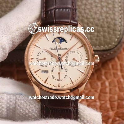 Jaeger-LeCoultre Master Ultra Thin Moon Perpetual Calendar 1302520 V9 Factory Rose Gold Case