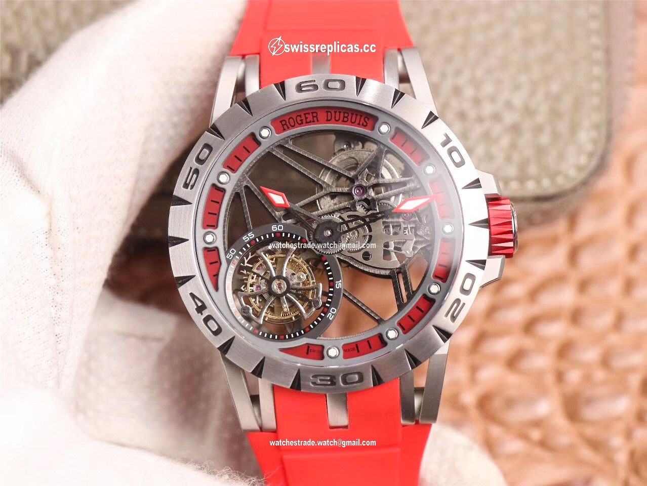 JB Factory Roger Dubuis Excalibur Spider Carbon Skeleton Flying Tourbillon RDDBEX0572 Transparent Version