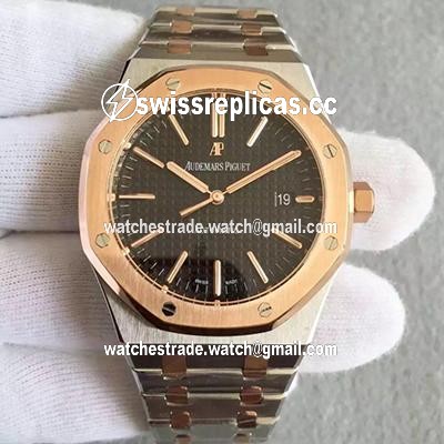 Audemars Piguet Royal Oak 15400 JF Factory Rose Gold Black Dial