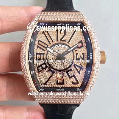 Franck Muller 8880 SC DT Rose Gold Diamond Dial
