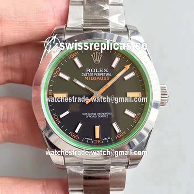 Rolex Milgauss 116400GV AR Factory Black Dial