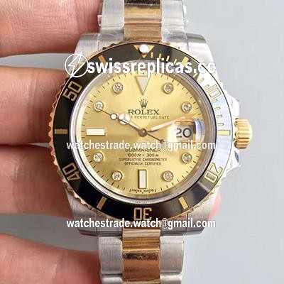 Rolex Submariner Date 116613LN 2018 Noob Factory V8 Champagne Dial