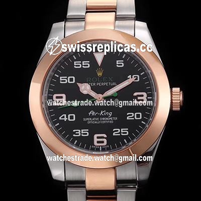 Rolex Air-King 116900 Rose Gold JF Factory Black Dial