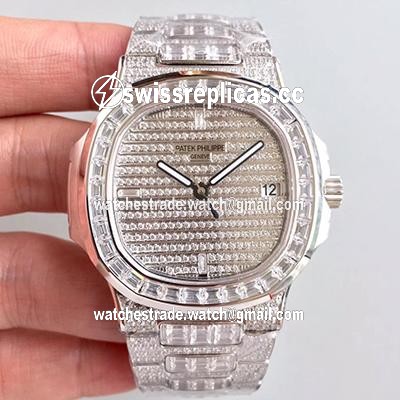 Patek Philippe Nautilus Jumbo 5719/1G-001 Diamonds Dial