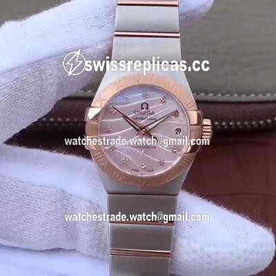 Omega Constellation Double Eagle Lady Pink Mother-Of-Pearl Dial 27MM 3S Factory