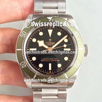 Tudor Heritage Black Bay Green Harrods Special Edition 79230G ZF Factory Black Dial