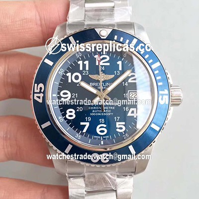 Breitling Superocean II 44MM A17392D8/C910-162A GF Factory Blue Dial
