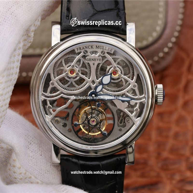 Franck Muller Giga Tourbillon 7048 T G SQT BR Silver Skeleton Dial