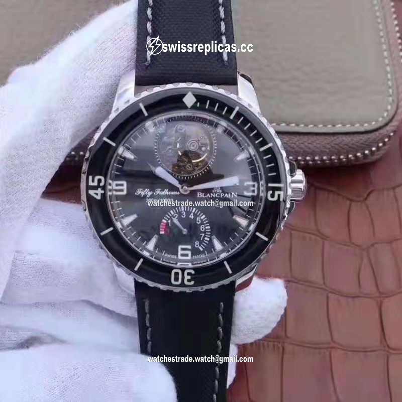 Blancpain Fifty Fathoms Tourbillon 8 Days 5025-1530-52A Black Dial
