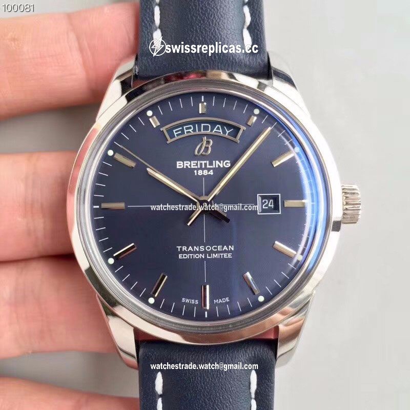 Breitling Transocean Day Date A453109T/C921/731P/A20BA.1 Blue Dial