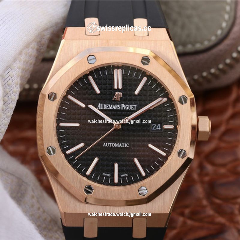 Audemars Piguet Royal Oak 15400OR.OO.D002CR.01 JF Factory Black Dial