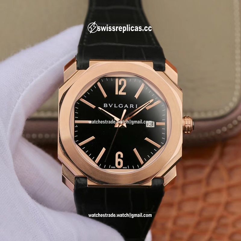 Bvlgari Octo Solotempo 102485 BG041BBSPGVD Black Dial