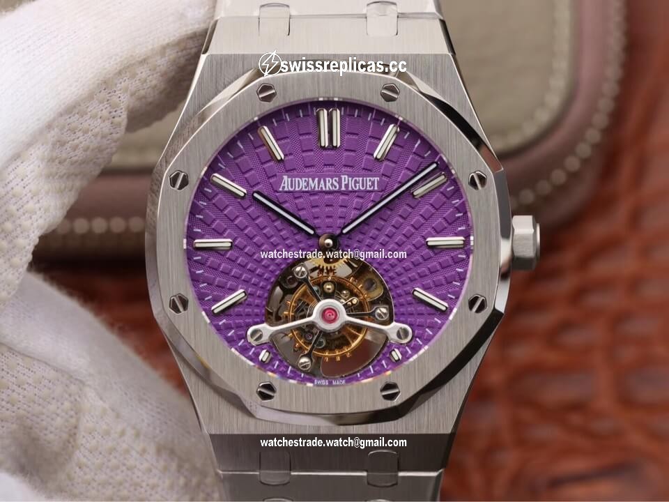 Audemars Piguet Royal Oak Tourbillon 26522ST.OO.1220ST.01 JF Factory Purple Dial