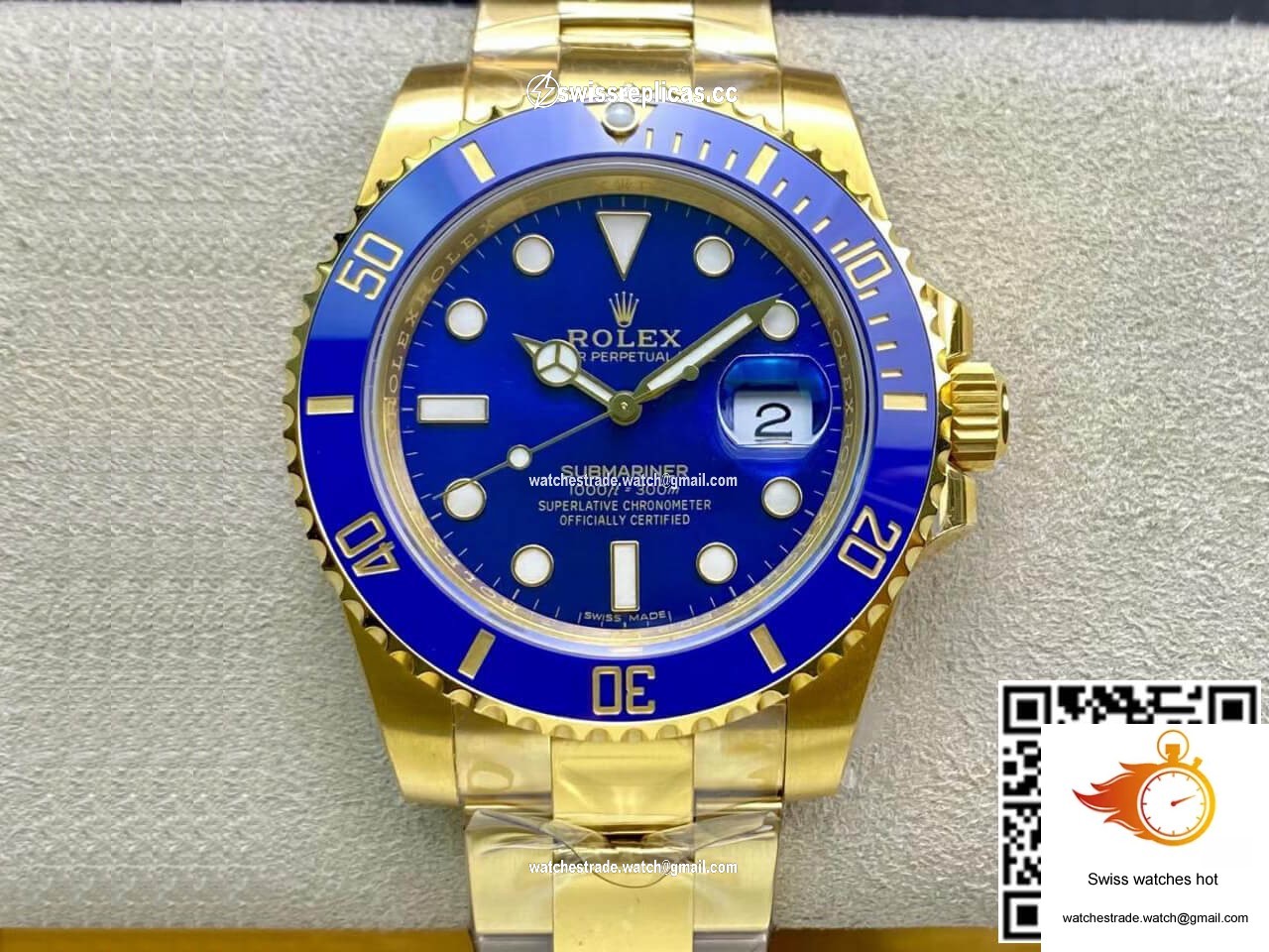 Rolex Submariner M116618LB-0003 VS Factory Yellow Gold 1