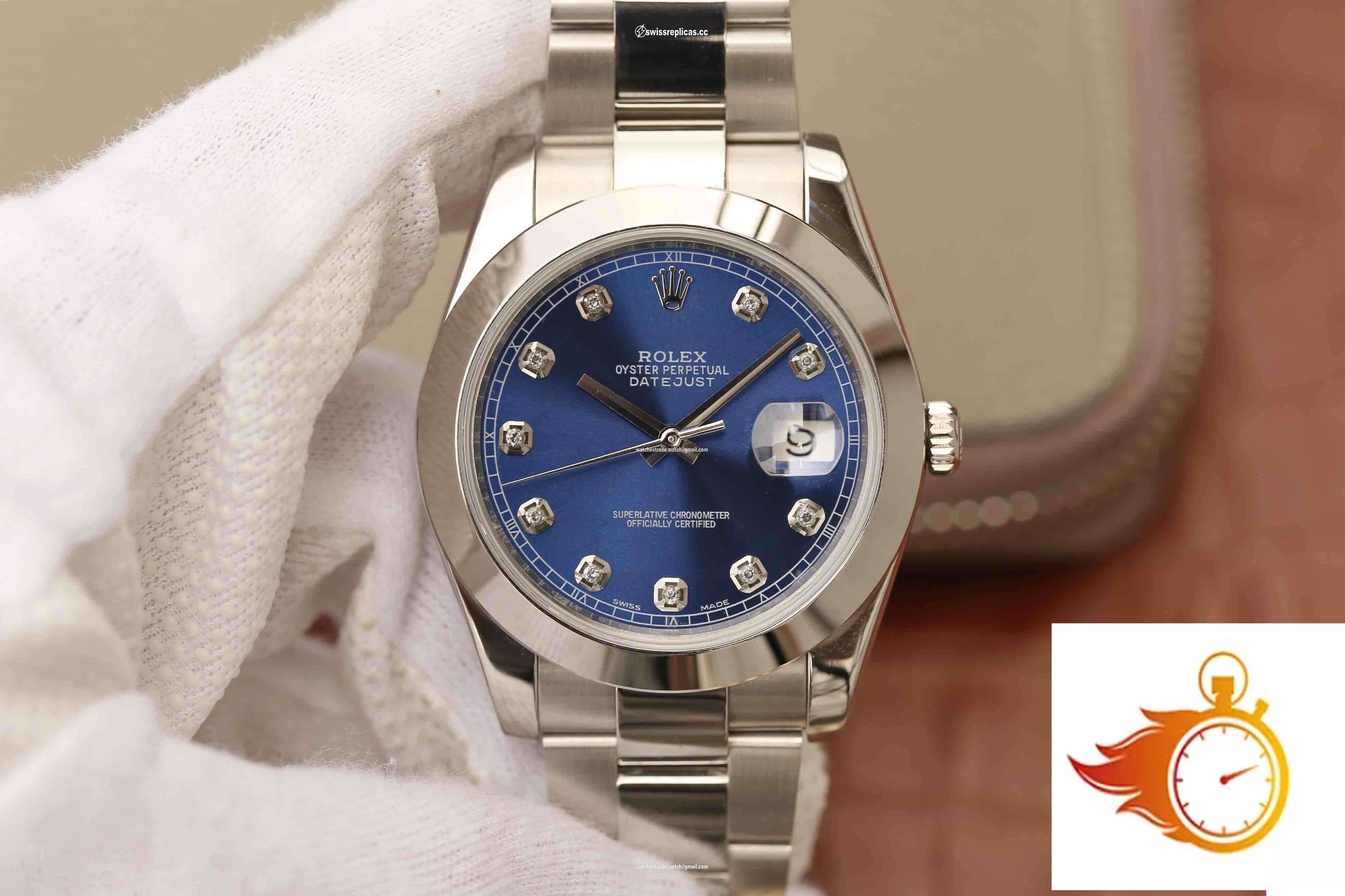 Rolex Datejust M126300 EW Factory Stainless Steel Blue Dial 1