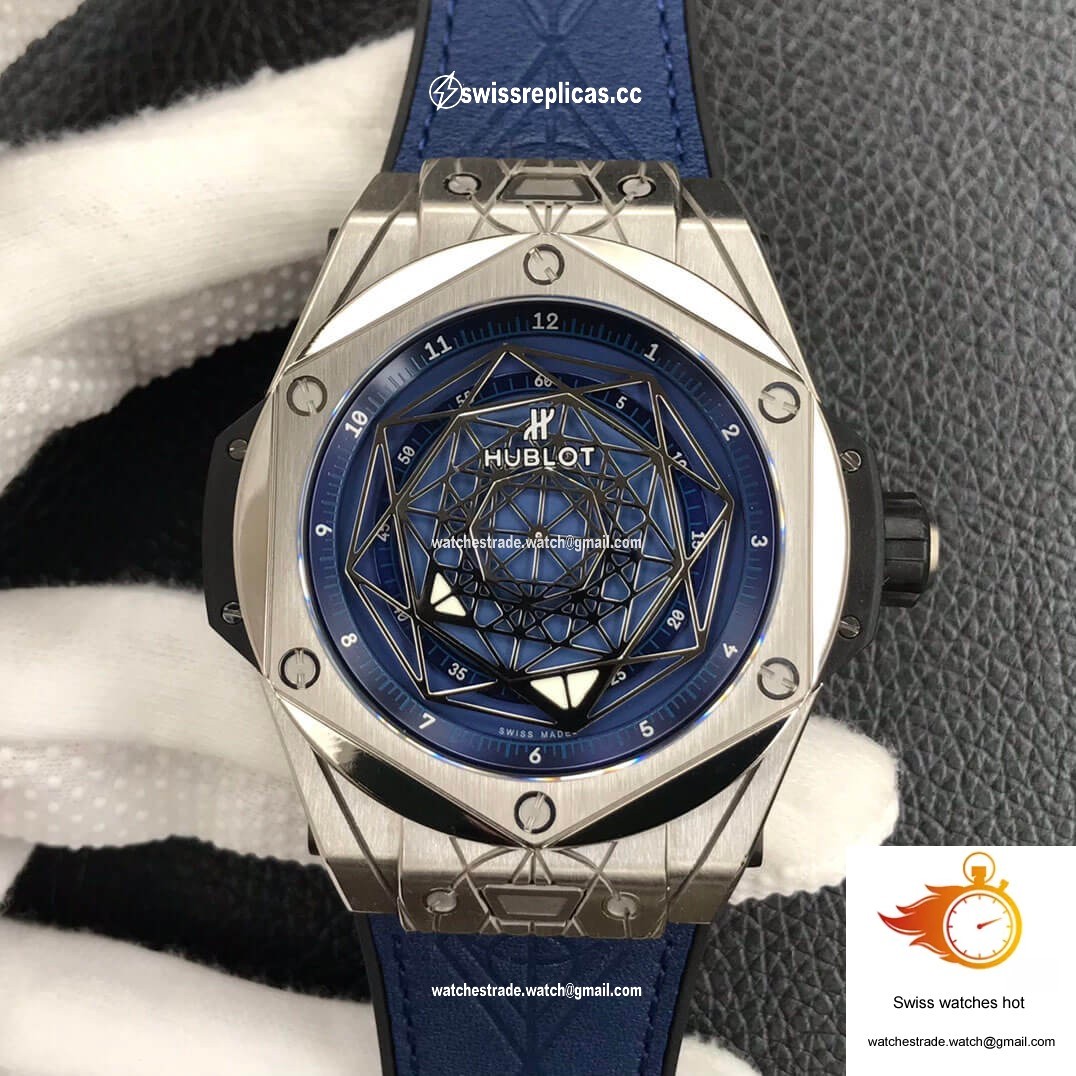 Hublot Big Bang 415.NX.7179.VR.MXM18 WWF Factory Titanium Blue Dial 1