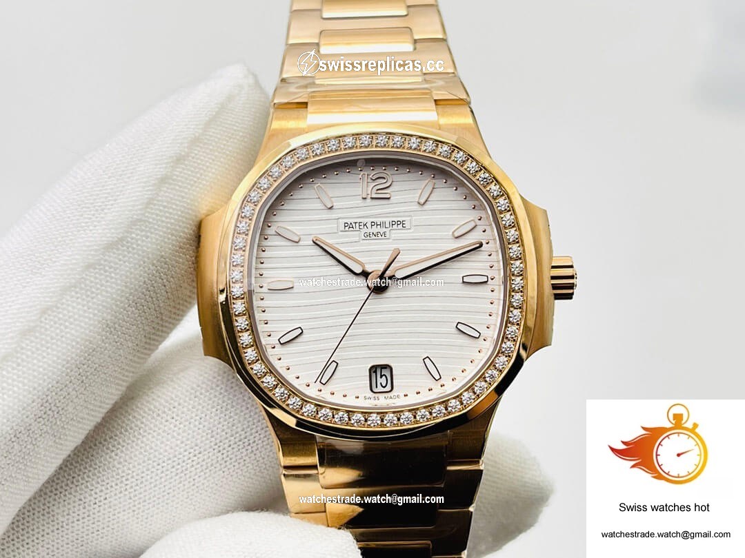 Patek Philippe Nautilus Ladies 7118/1200R-001 3K Factory Silver White Dial 1
