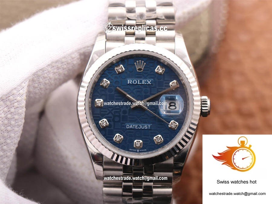 Rolex Datejust M126234-0011 36MM EW Factory Diamond-Studded Blue Dial 1