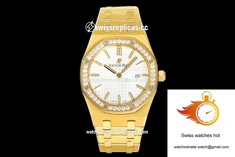 Audemars Piguet Royal Oak Quartz 67651BA.ZZ.1261BA.01 JF Factory Yellow Gold Diamond 1