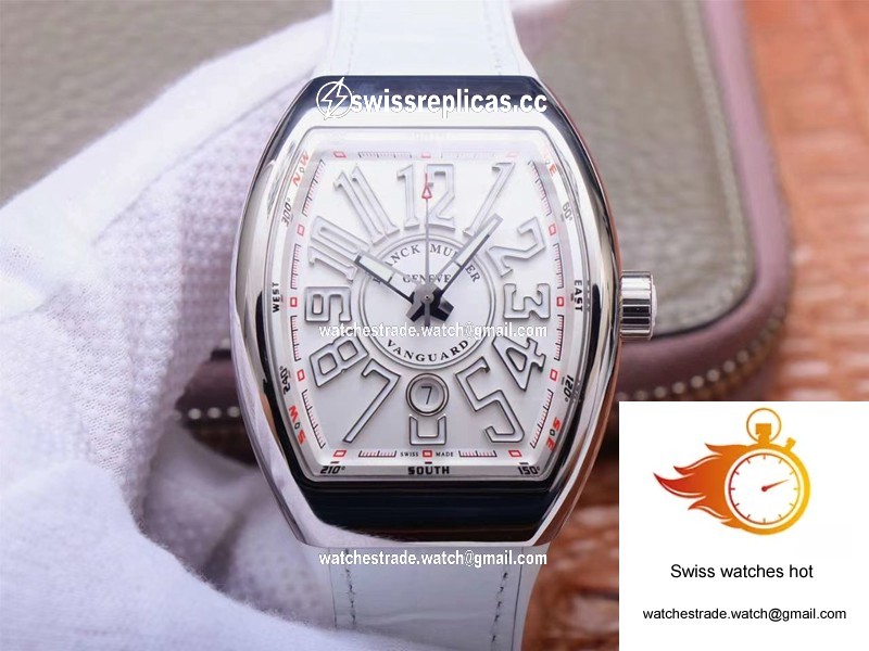 Franck Muller Vanguard V 45 SC DT 5N BC ZF Factory White Dial 1