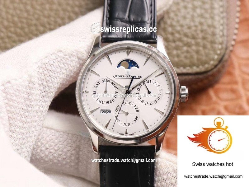 Jaeger-LeCoultre Master Ultra Thin Moon Perpetual Calendar 130842J V9 Factory White Dial 1