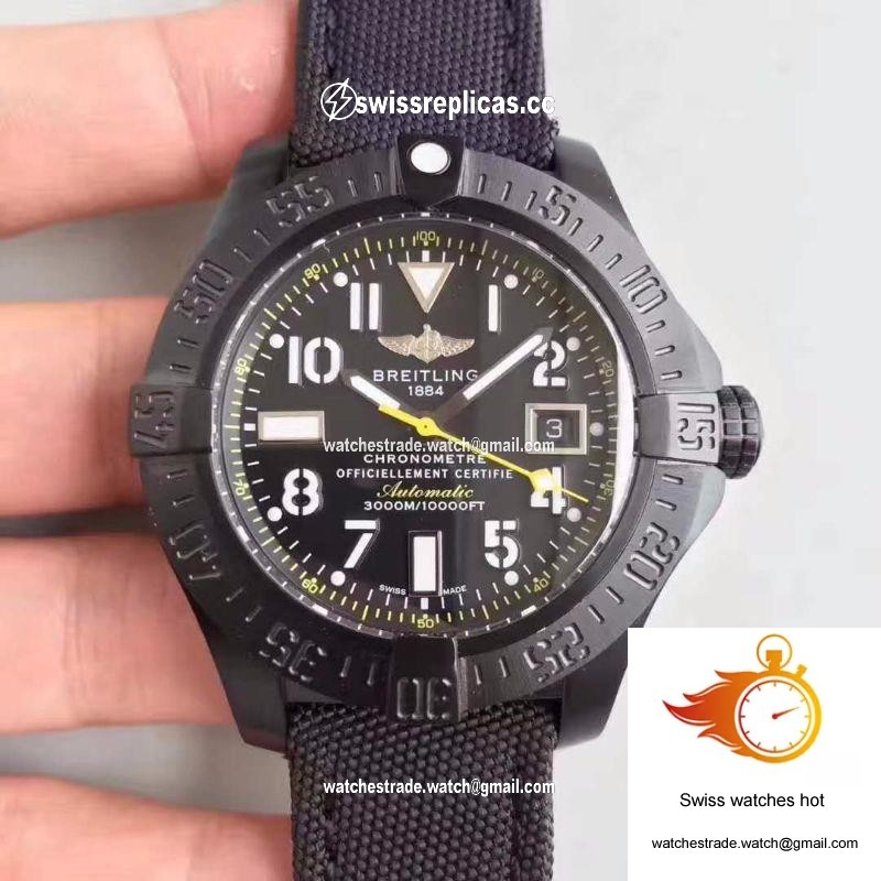 Breitling Avenger Seawolf Blacksteel Code Yellow M17330B2 GF Factory Black Dial 1