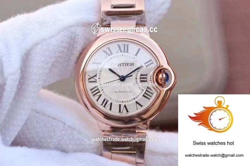Ballon Bleu De Cartier Ladies 33MM W6920068 V9 Factory White Textured Dial 1