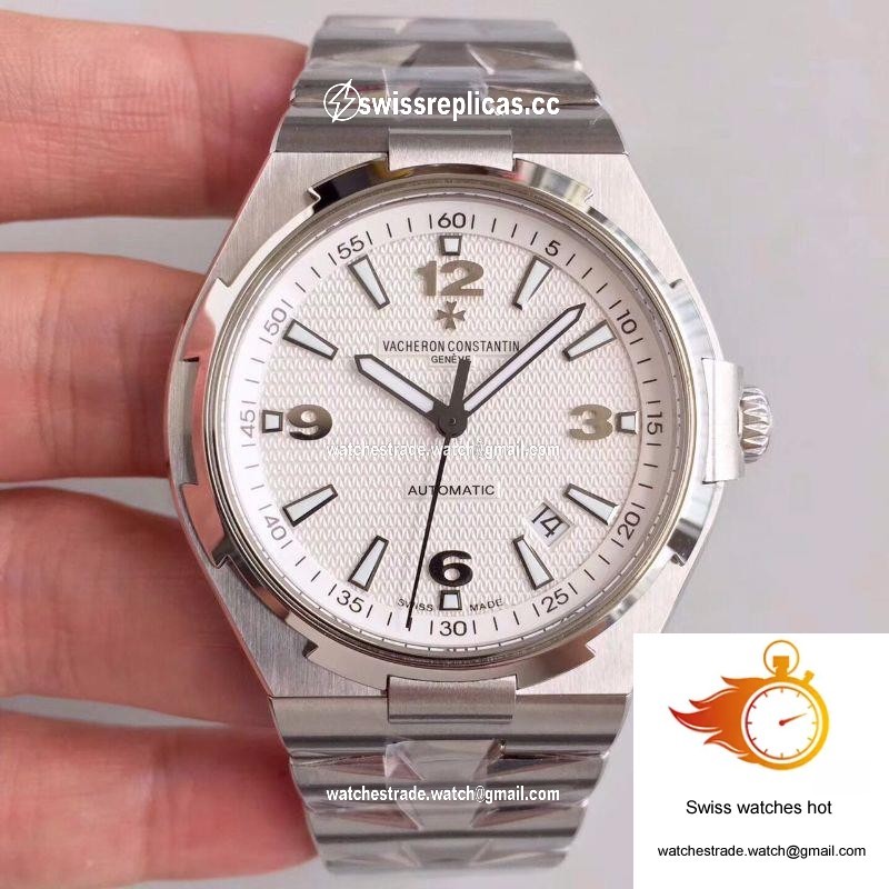 Vacheron Constantin Overseas 47040 Stainless Steel Bracelet JJ Factory White Dial 1