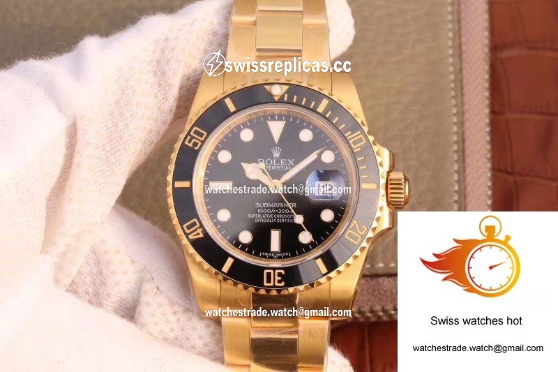Rolex Submariner Date 116618LN VR Factory 18K Yellow Gold Wrapped Black Dial 1