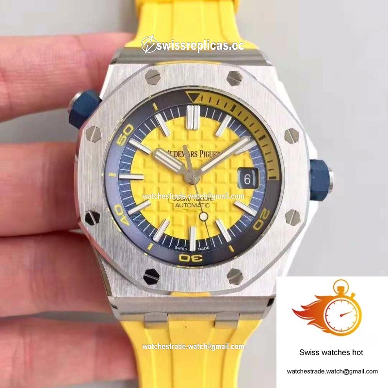 Audemars Piguet Royal Oak Offshore Diver 15710ST.OO.A051CA.01 JF Factory V3 Yellow Dial 1