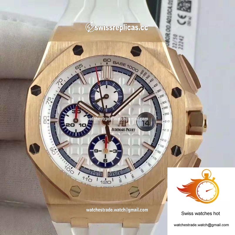 Audemars Piguet Royal Oak Offshore 50 Byblos Saint-Tropez 26408OR.OO.A010CA.01.99 JF Factory V2 White Dial 1