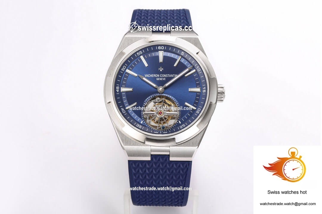 Vacheron Constantin Overseas Tourbillon 6000V/110A-B544 BBR Factory Blue Rubber Strap 1