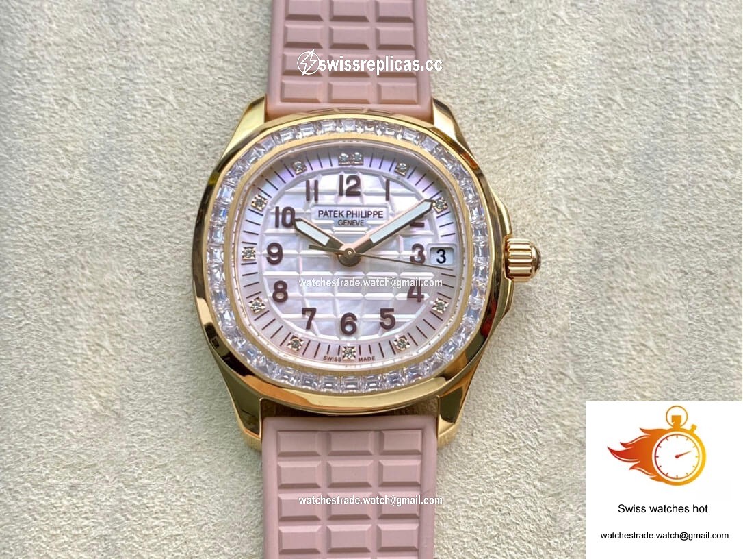 Patek Philippe Aquanaut Quartz Ladies PPF Factory Mother Of Pearl Dial 1