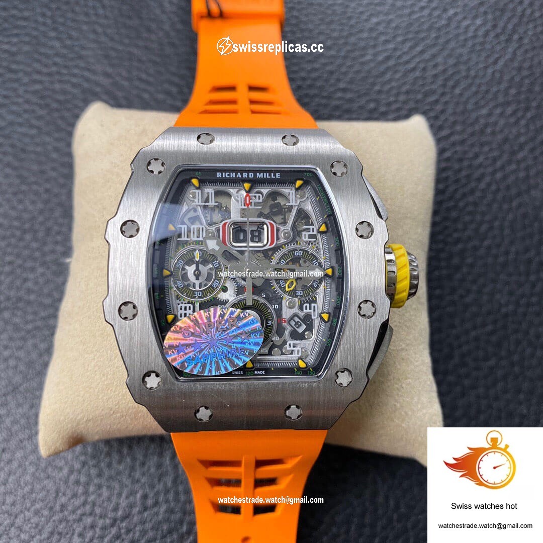 Richard Mille RM11-03 KV Factory Orange Rubber Strap 1