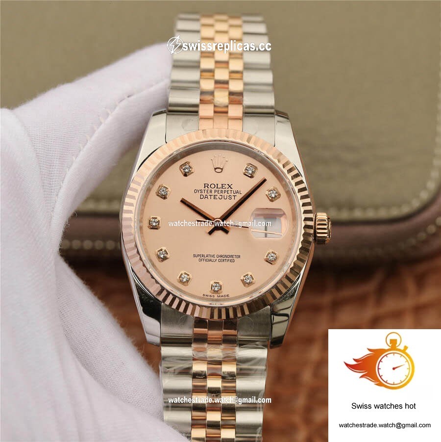 Rolex Datejust 116231 36MM GM Factory Diamond-set Pink Dial 1