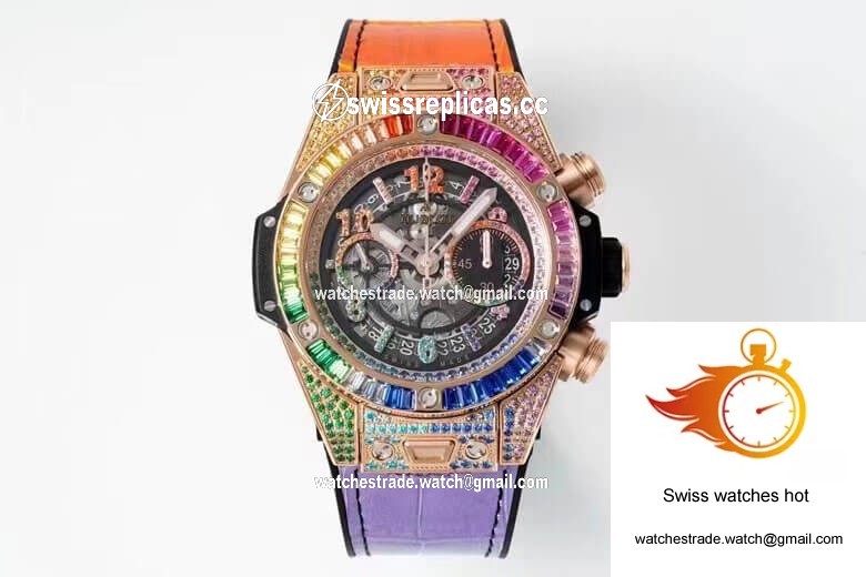 Hublot BIG BANG Unico 411.OX.9910.LR.0999 ZF Factory Rose Gold Skeleton Dial 1
