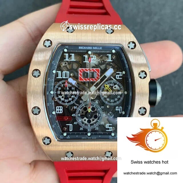 Richard Mille RM011 KV Factory Titanium Case Red Strap 1