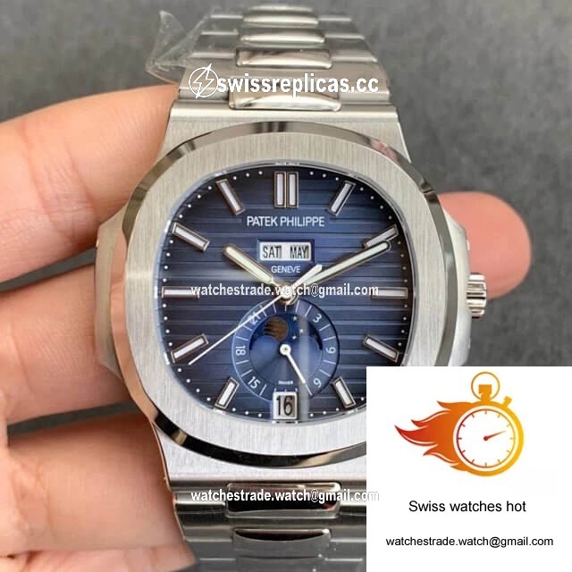 Patek Philippe Nautilus 5726/1A-014 Moonphase GR Factory Stainless Steel Strap 1