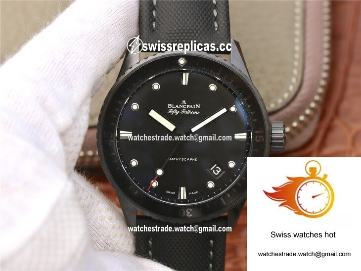 Blancpain Fifty Fathoms Bathyscaphe 5000-0130-B52-B GF Factory Black Ceramic 1