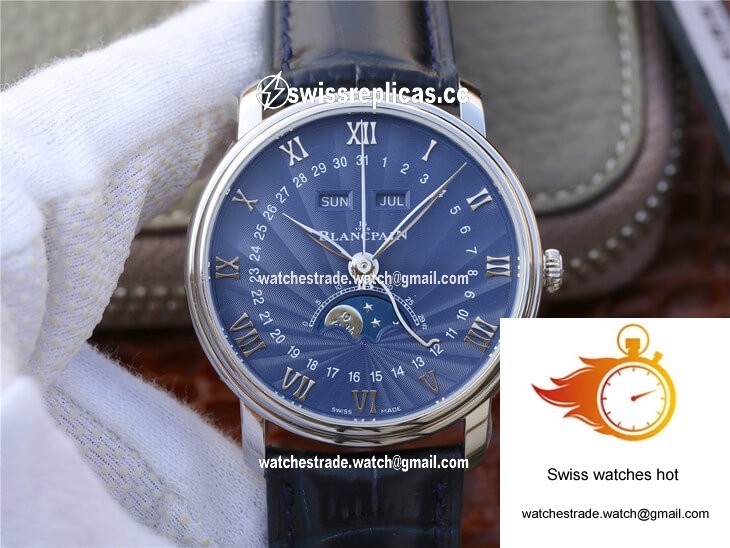 Blancpain Villeret 6654-1529-55B OM Factory V2 Blue Dial 1